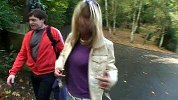 Horny Blonde Picked Up And Anal Fucked In Park