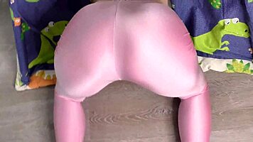 Blonde babe stuck and fucked from behind