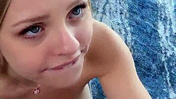 Oh yeah this tiny slut loses her mind after fierce orgasms
