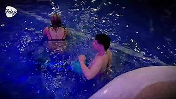 Merman pleasures mermaid friend leading to climax