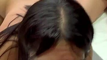 Two exotic women enjoy time with partner
