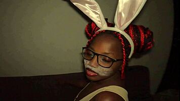First time nerdy ebony slutting out sucking sloppy dick