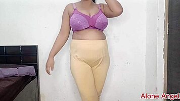 Chubby girl seduces fans with tight virgin pussy