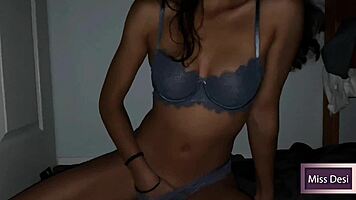 Quiet late night fuck before bed in house