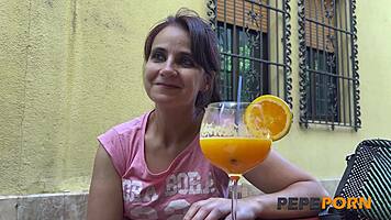 milf lina takes huge spanish cock doggystyle at home