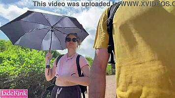 My girlfriend is getting nude on a public beach