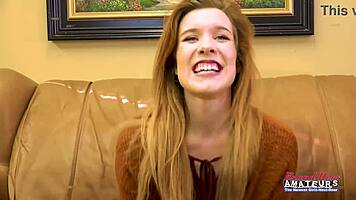 Keaton Petite Redhead Coed Teases With Rimjob And Solo