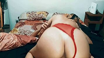 beautiful 18 year old gets creampie in lingerie