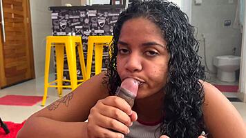 Curious brazilian gives in to intense anal pleasure