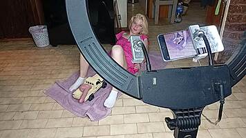 roommate uses rc car dildo on my pussy