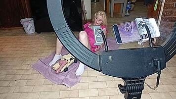 roommate uses rc car dildo on my pussy