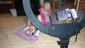 roommate uses rc car dildo on my pussy