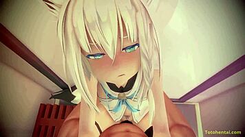 shirakami fubuki having sex in the fitting room with a pervert vtuber