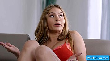Sexy babysitter caught filming herself when she masturbates