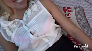 Beautiful 18Yo Blonde Jessi Loses Virginity First Sex