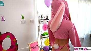 Petite Bunny Rides Massive Cock With Wild Energy