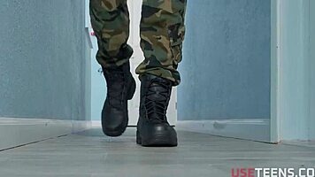 Female army training session with physical focus