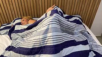 Milf shares hotel room with guy