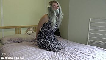 Teen self bondage bdsm episode with neighbors