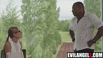 Tiffany Tatum handles Aaron Rock's bbc in office encounter