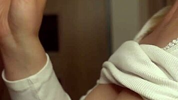 Busty Blonde Gives Blowjob Pov