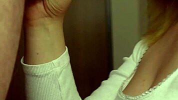 Busty Blonde Gives Blowjob Pov