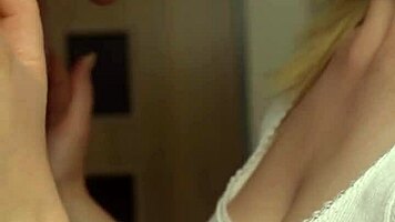 Busty Blonde Gives Blowjob Pov