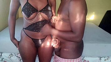 Sexy african teen moans loudly during intense first time
