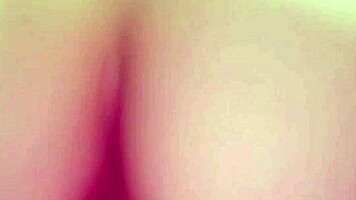 Cute pregnant girl stretches with cucumber in butthole