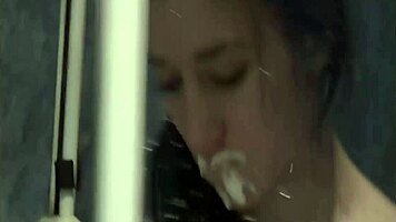 Teen slut lesley in the shower pleasuring her pussy