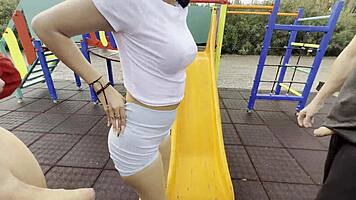 we found a busty latina playing in a park and she started sucking until someone caught us and we ran away