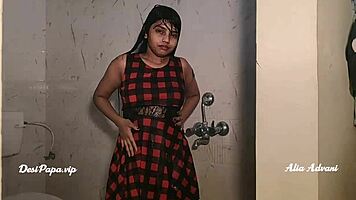 Desi girl alia advani taking shower