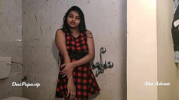 Desi girl alia advani taking shower