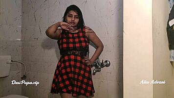 Desi girl alia advani taking shower