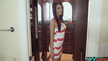 Jeni juice her stepdad remove her skimpy outfits