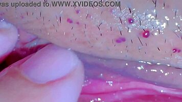 Amateur pink pussy shown close up after losing virginity