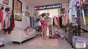 Bts exotic beauty Kalani Luana strips down behind scenes