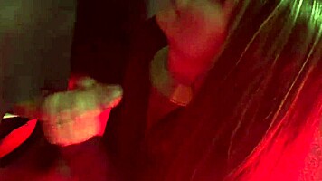 Blonde hotwife enjoys big thick cocks in gloryhole