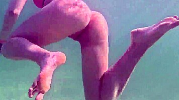 Amateur Long Legs Perfect Body Girls Relaxing Underwater
