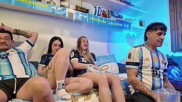 Double Blowjob For The First Time With A Swinger Couple