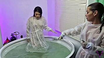 wet underwater compilation with yessica bunny and kink slaves