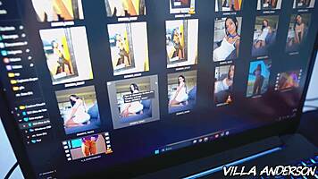 Latina milf films content with muscular partner