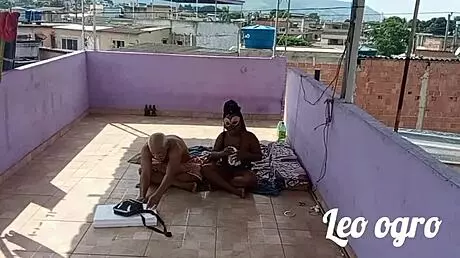 Morena dwarf takes big black cock hard from behind outdoors