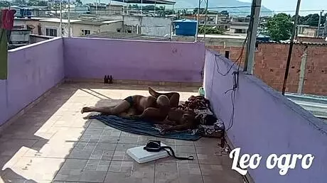 Morena dwarf takes big black cock hard from behind outdoors