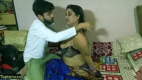 Man, that innocent Bengali boy got lucky with a hot milf aunty, but his penis just quit! What now?