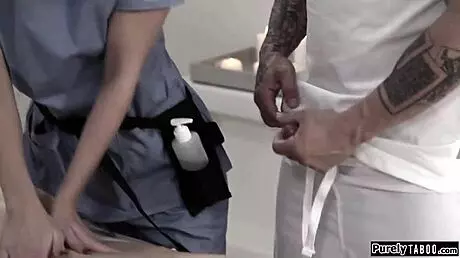 Teen Tricked Into Fucking Masseuse's Mate