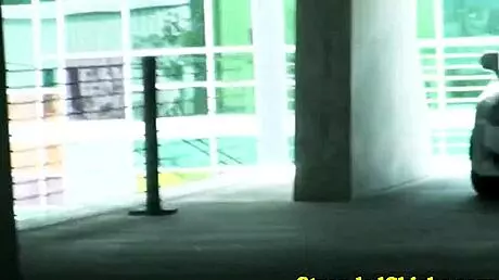 want to see this blonde hitchhiker get a cumshot on the parking lot?