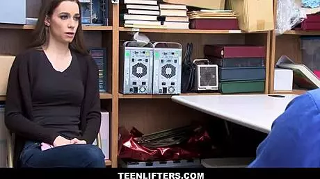 teenlifters - skinny shoplifter caught on camera fucked by guard after sex deal - tali dova