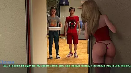 Wife bathing in shower with toys during anime hentai gameplay lust part five