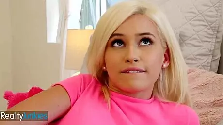 Horny babysitter Kiara Cole makes her boss's cock rock hard in reality scene